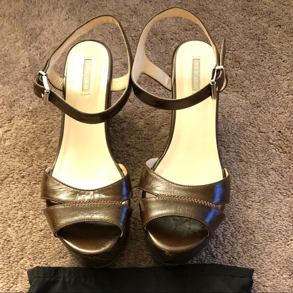 Giorgio Armani Brown Sandals Size 37